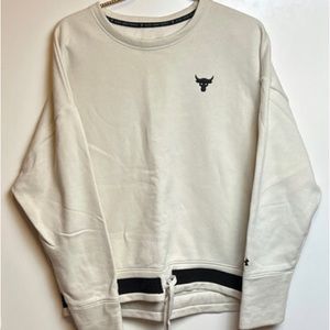 Under Armour Cream Sweatshirt with Black Logo